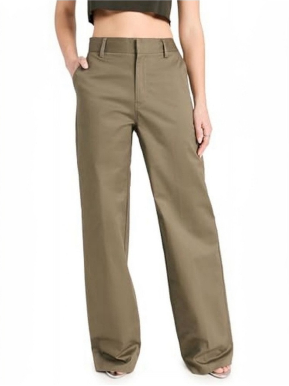 Good American Good Skate Trouser Pants Fatigue Army Green Size 15